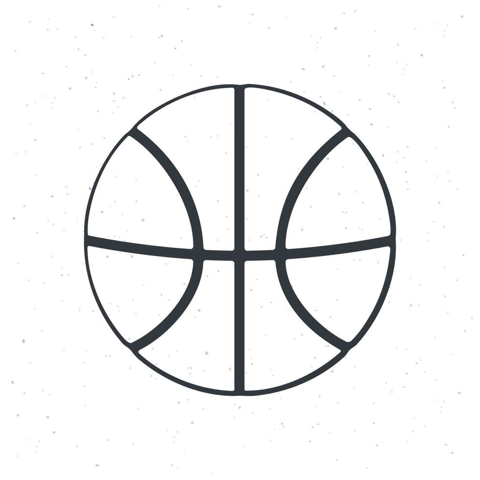Doodle of basketball ball vector
