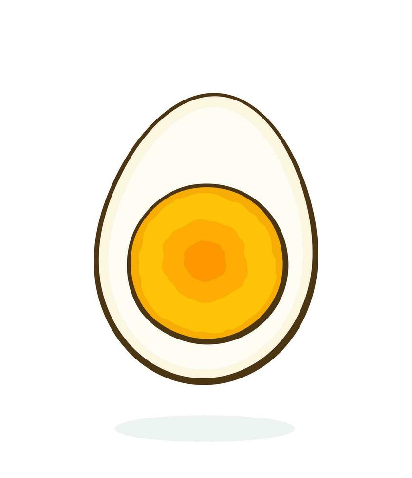 Cartoon illustration of half boiled egg 23808931 Vector Art at Vecteezy