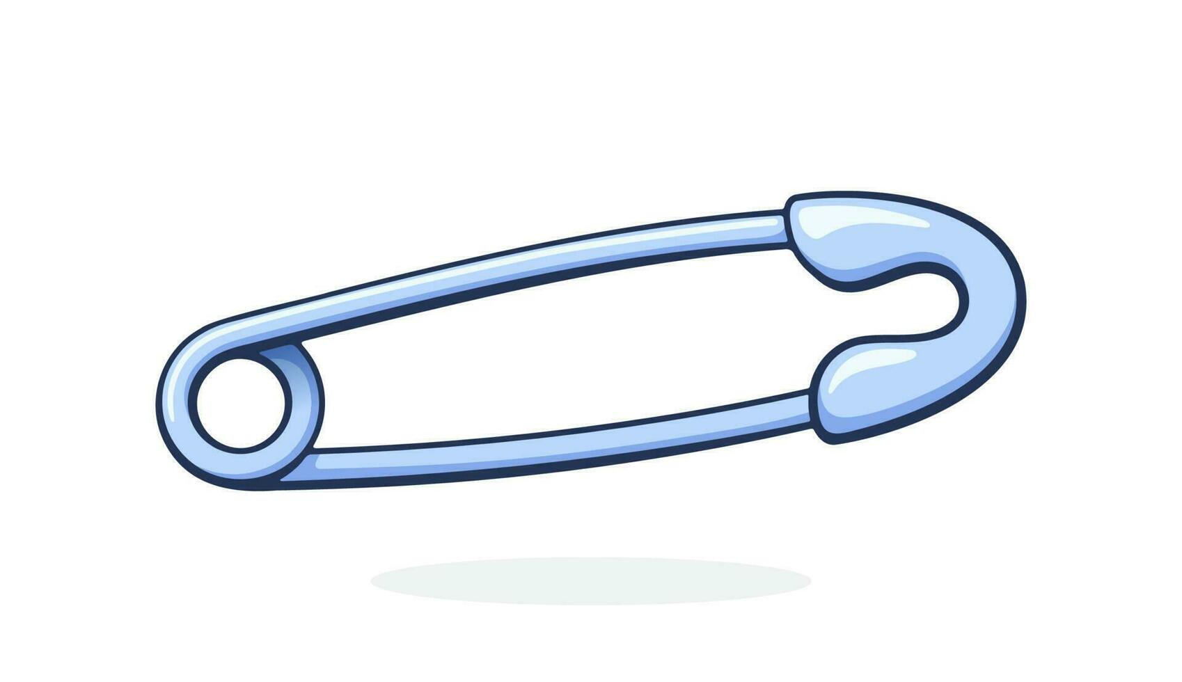 Cartoon illustration of safety pin vector