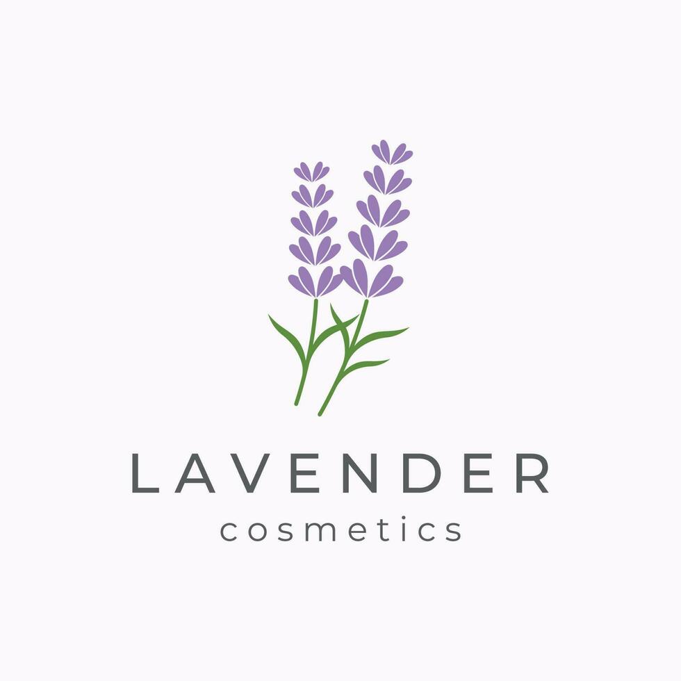 mano dibujado orgánico lavanda flor logo modelo diseño.logo para cosmético, belleza, té, aceite, hierba. vector