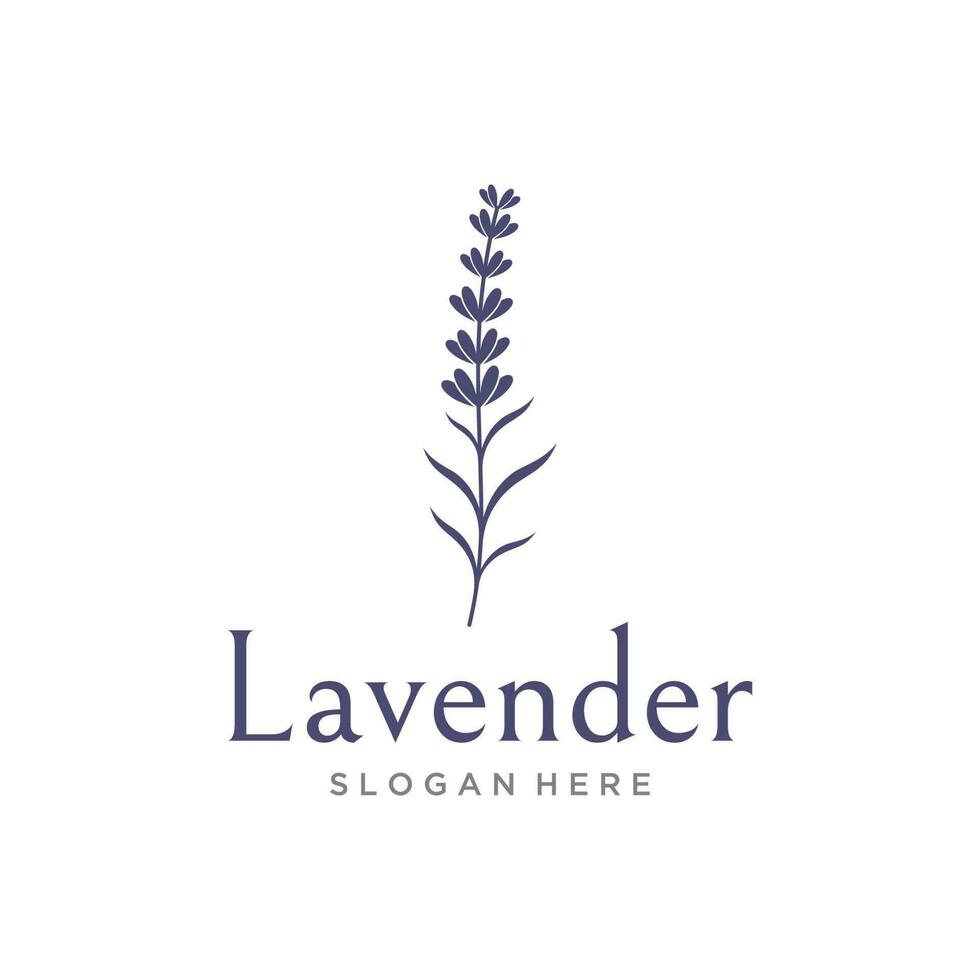 Hand drawn organic lavender flower logo template design.Logo for cosmetic, beauty,tea,oil,herb. vector