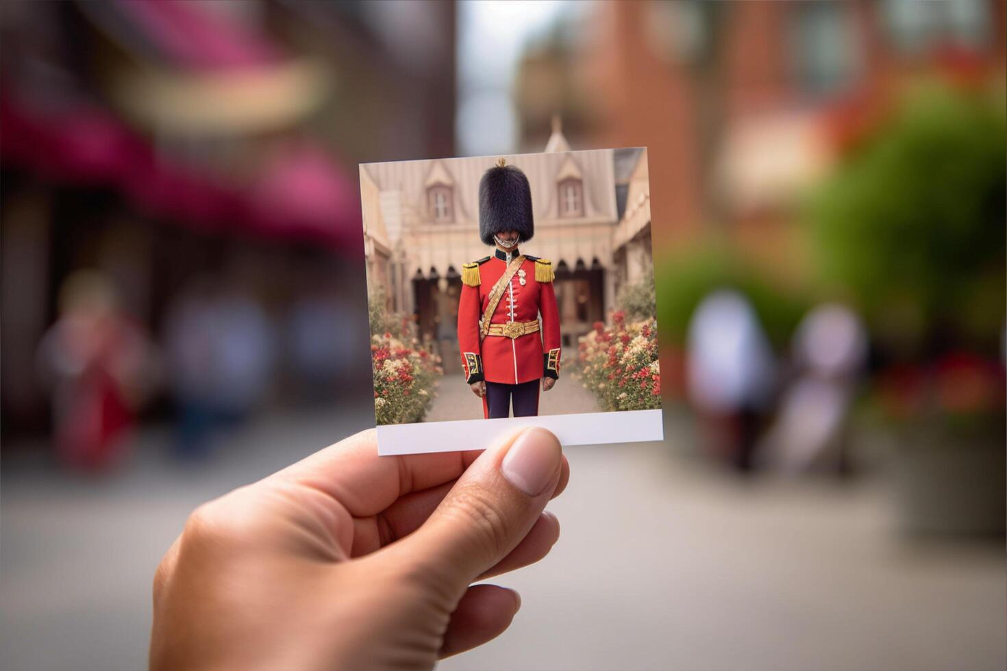 A picture royal guardsmen in traditional uniform, photo