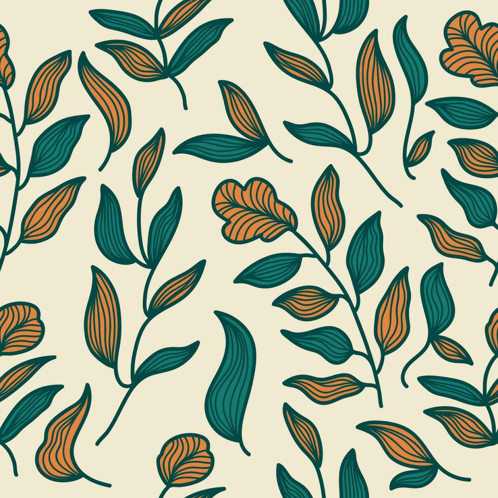 Hand Drawn Seamless Floral Pattern with Vintage Style. Flower Motif for Fashion, Wallpaper, Wrapping Paper, Background, Fabric, Textile, Apparel, and Card Design vector