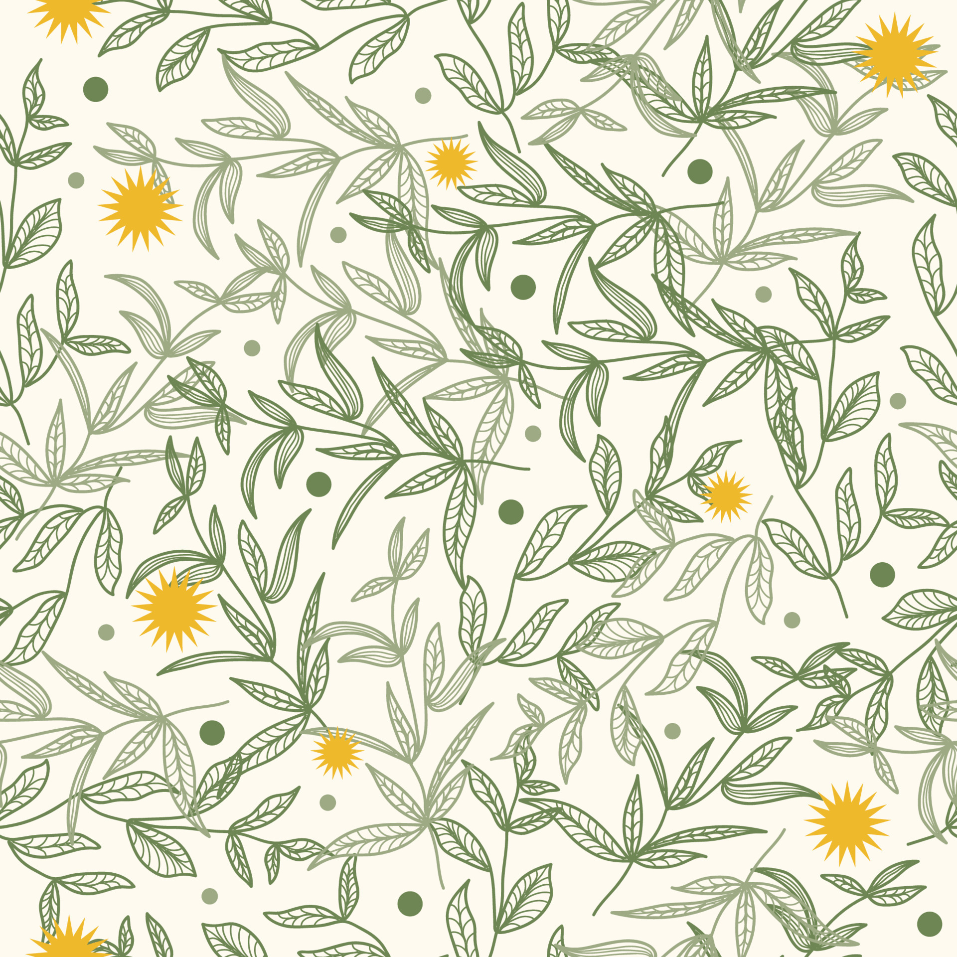 Cute seamless geometric Japanese style floral background pattern in yellow  and white. For Spring and Easter, greeting cards, gift wrapping paper,  textiles and wallpapers. Stock Vector