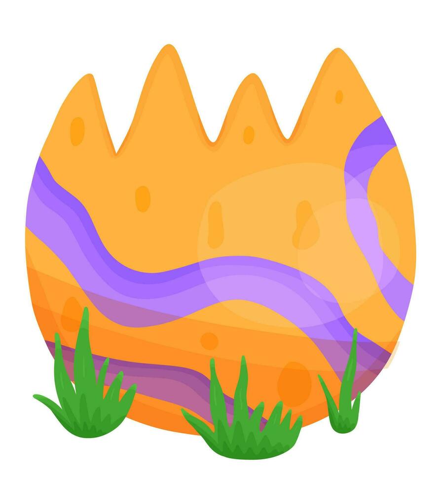 dino hatched egg vector