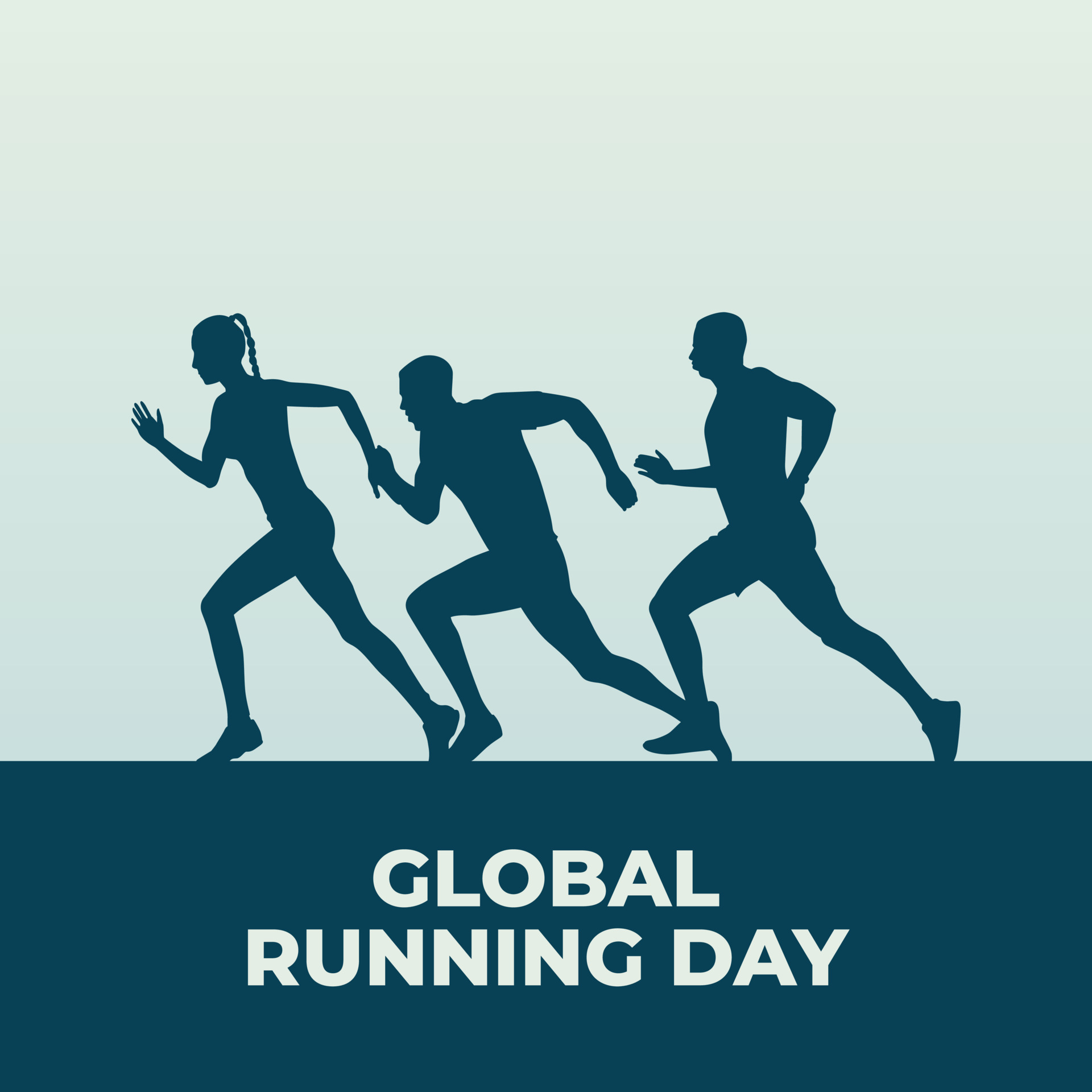 vector graphic of Global Running Day good for Global Running Day
