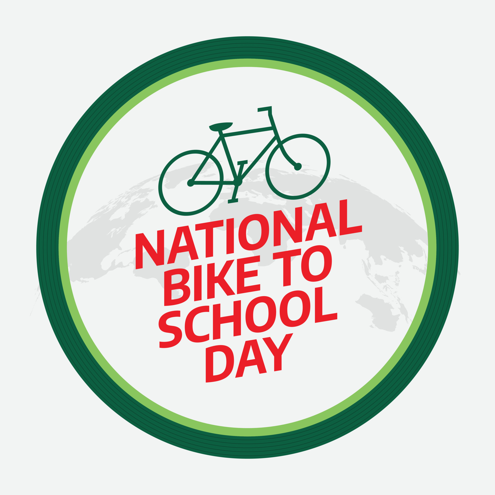 vector graphic of National Bike To School Day good for National Bike To
