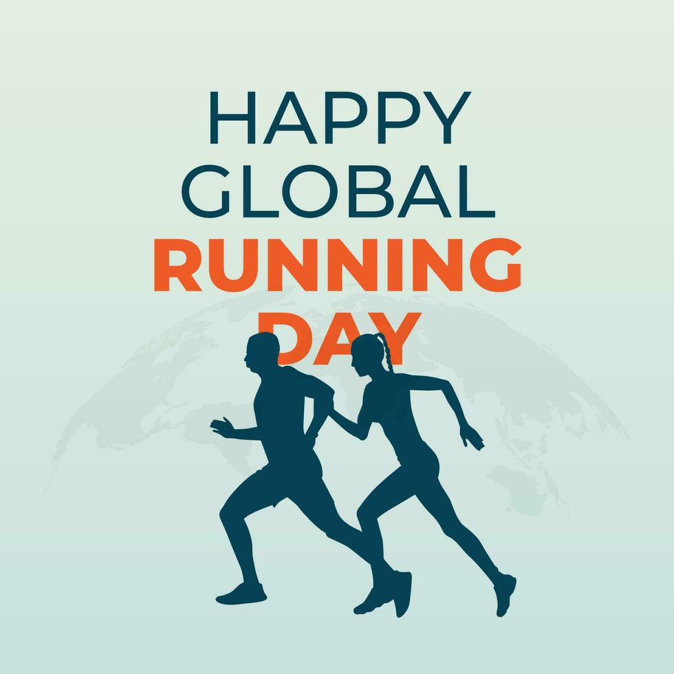 vector graphic of Global Running Day good for Global Running Day
