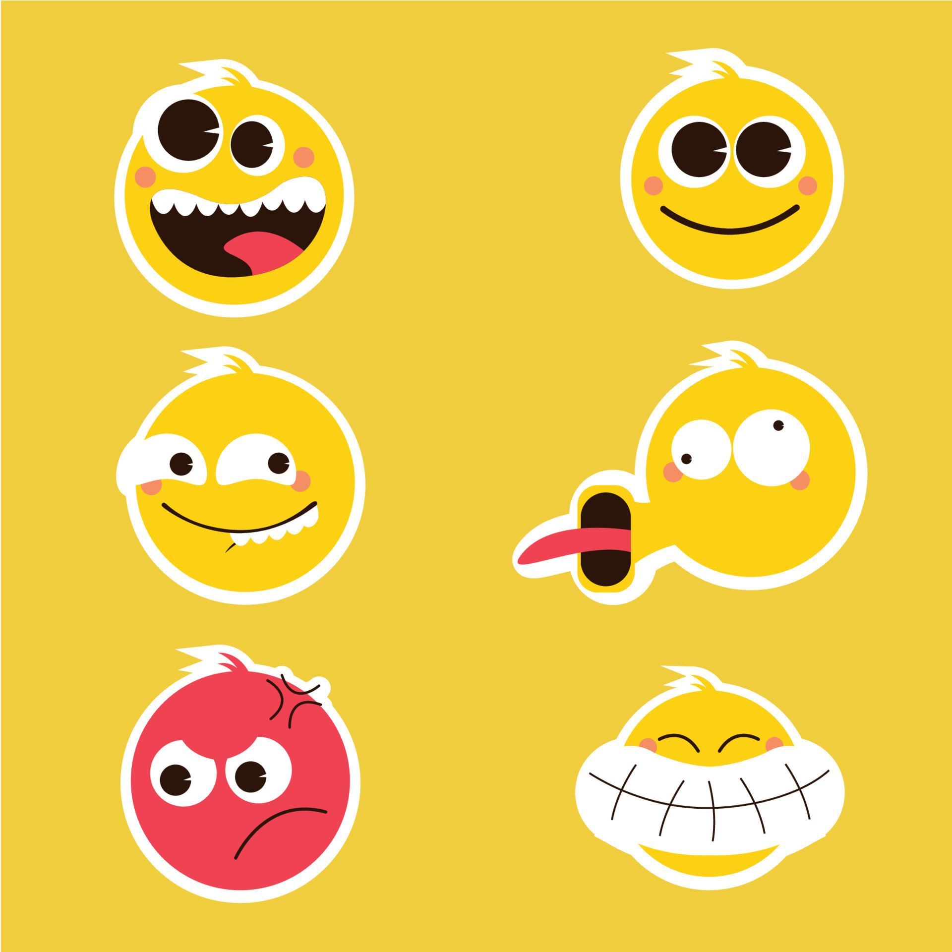 Free Vector Cute Icons Sticker Label Set Collection 23809975 Vector Art