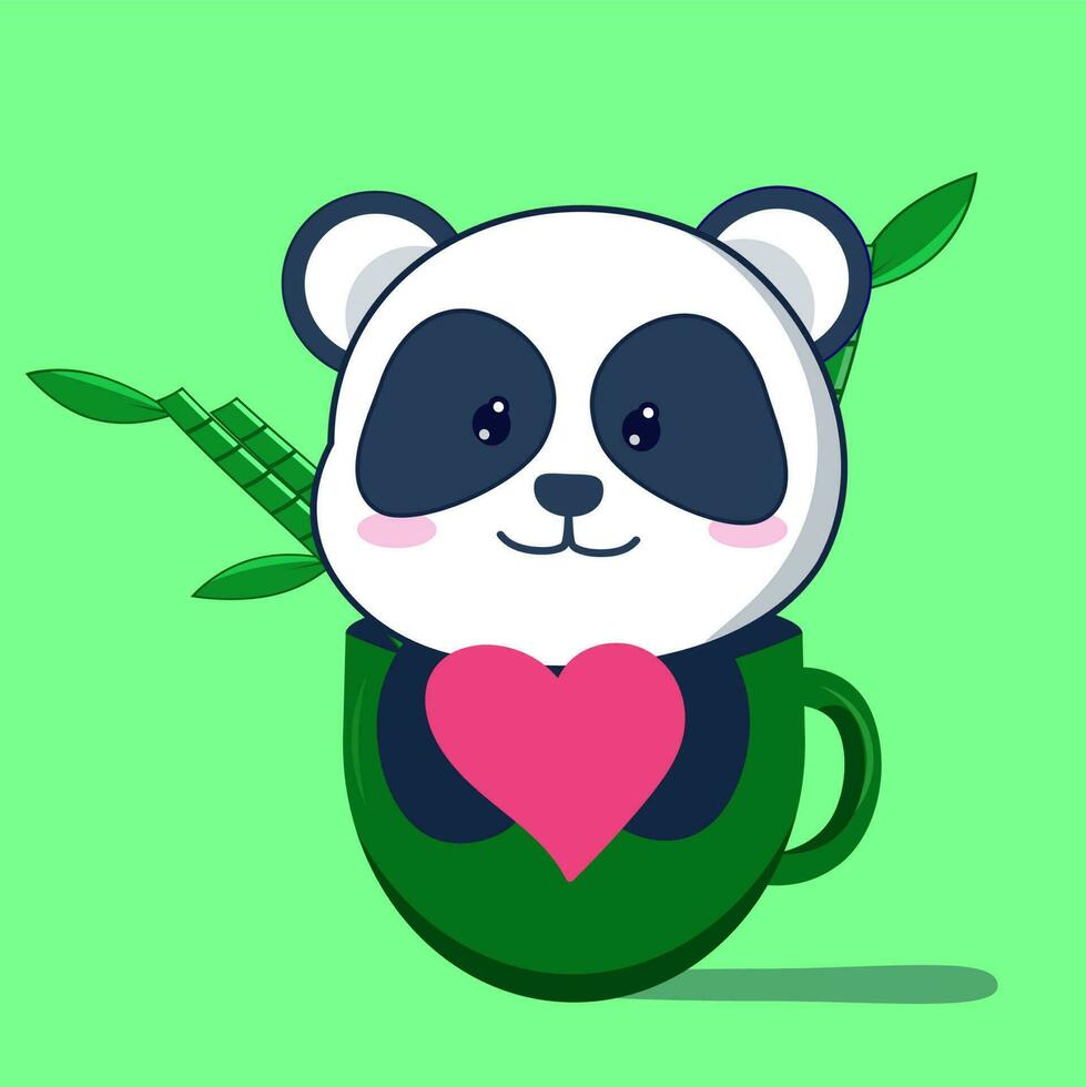 Cute panda  illustration. vector