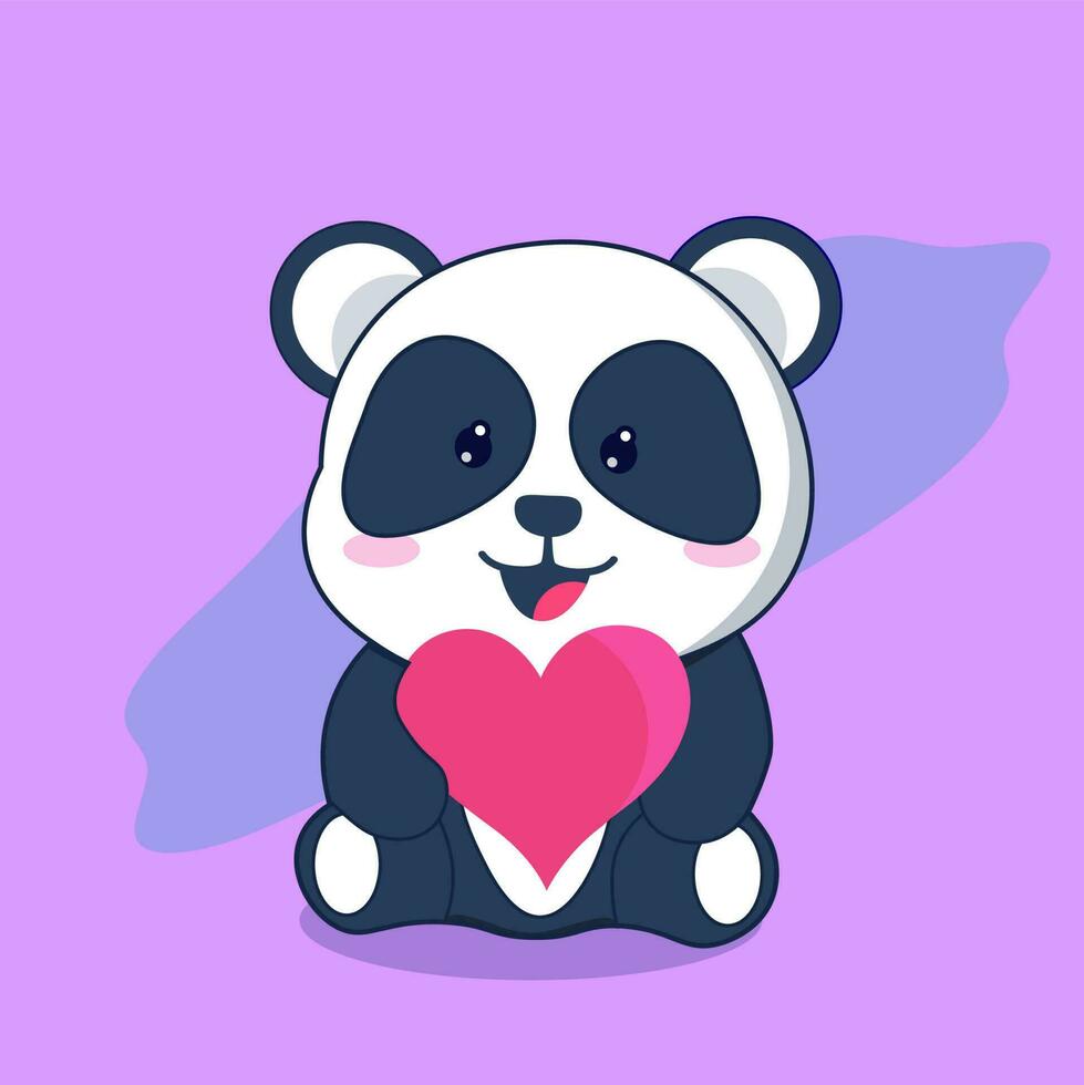 Cute panda  illustration. vector