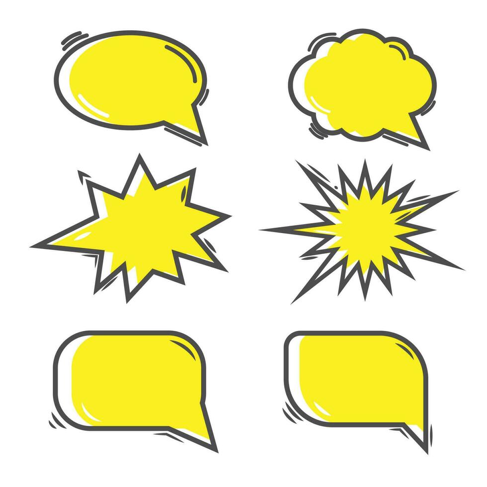 Set of cartoon chat background vector
