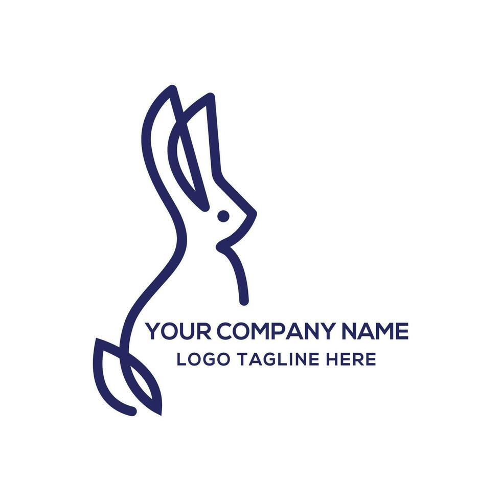 Rabbit logo design with vector file.