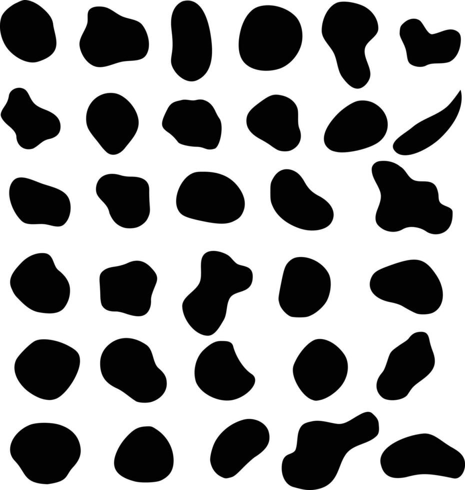 Abstract Background black shapes set vector