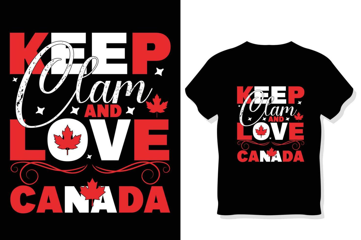 Canada day t shirt vector