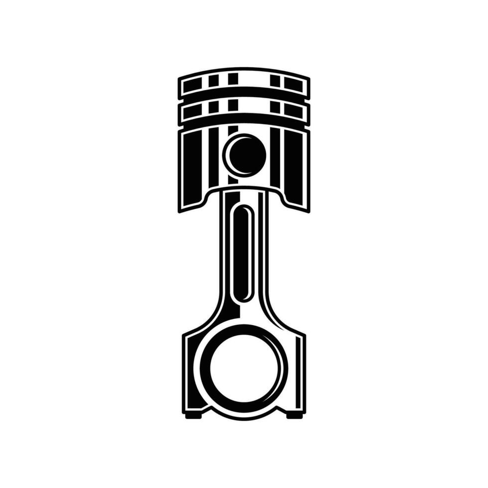 pistón vectoraislado en blanco antecedentes vector