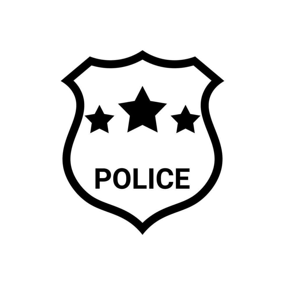 police badge vector isolated on white background