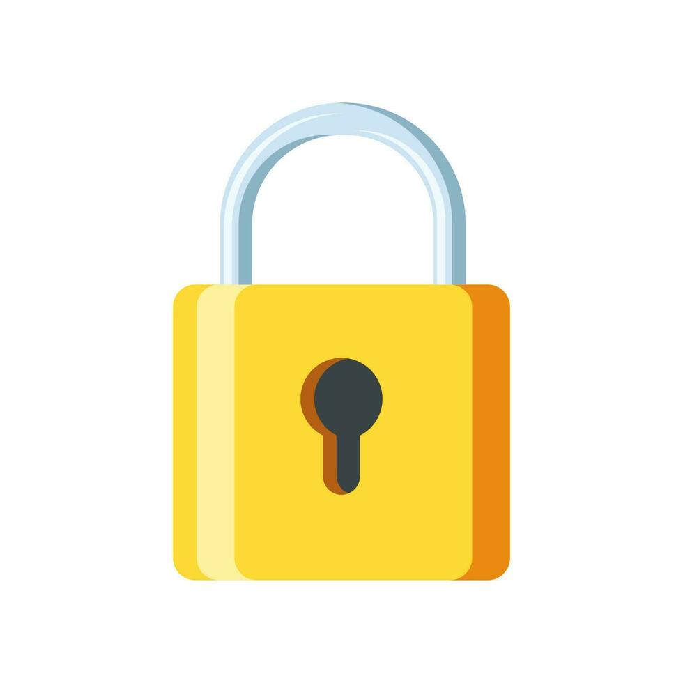 padlock vector isolated on white background