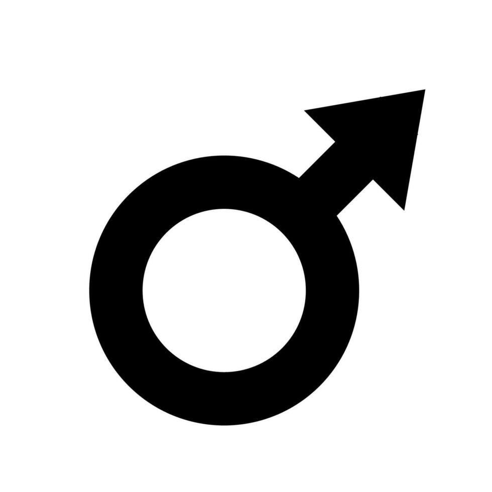 masculino género símbolo aislado vector