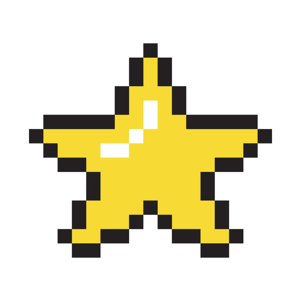 star pixel art vector