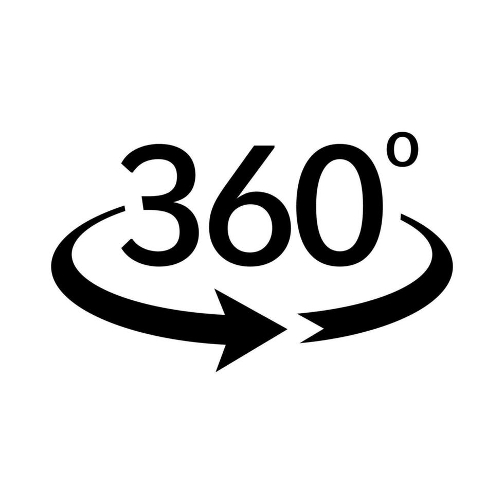 360 degree icon vector