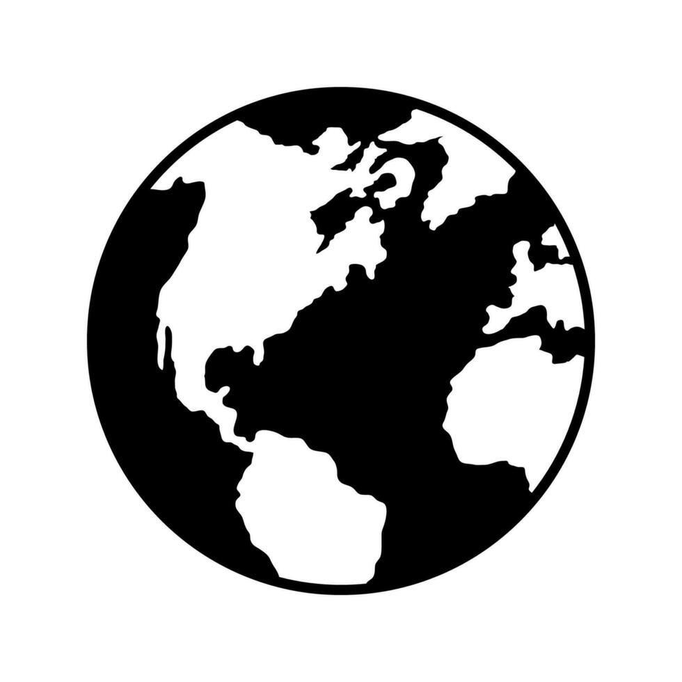 globe silhouette vector