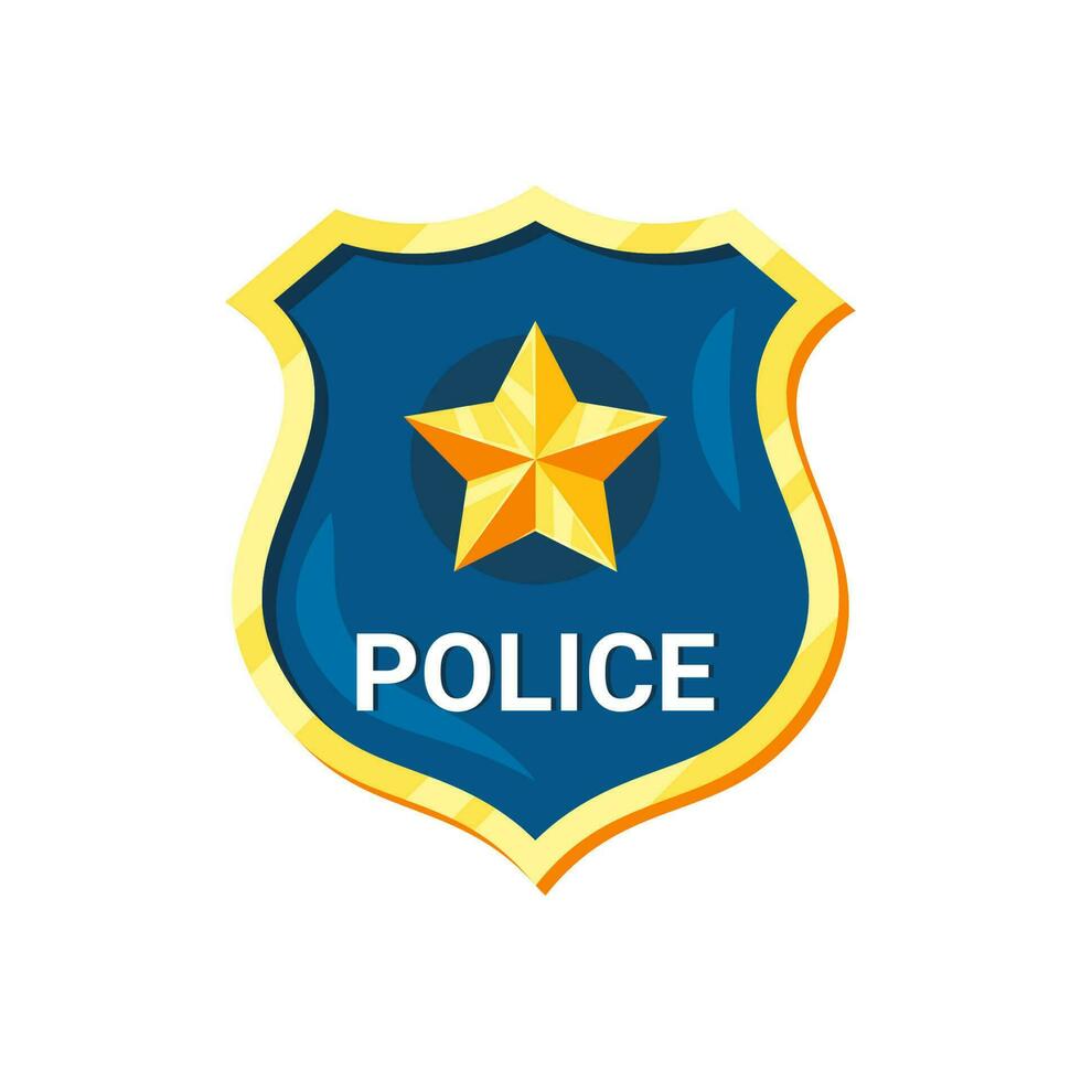 police badge vector isolated on white background