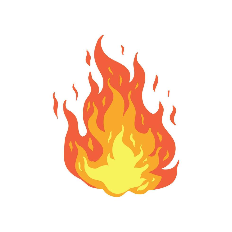 Flame vector isolated on white background