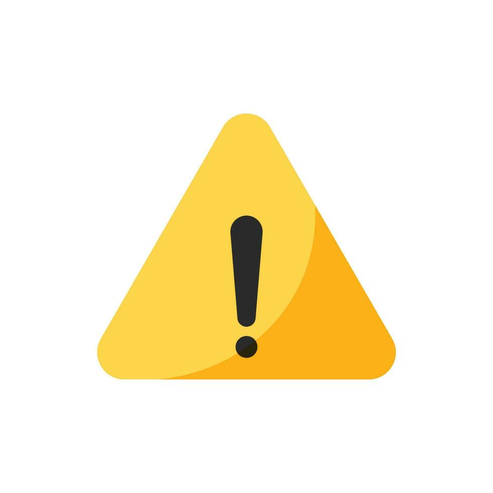 Yellow triangle warning sign vector