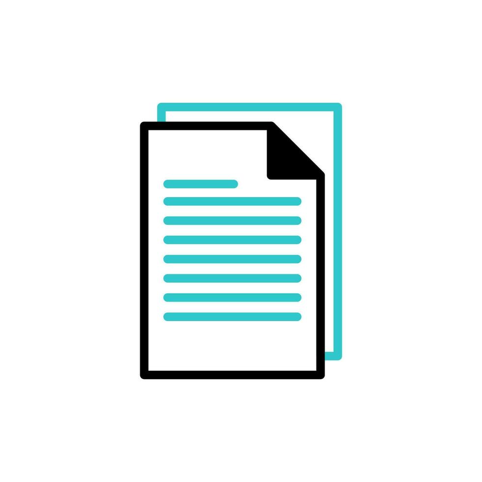 Document icon isolated on white background vector