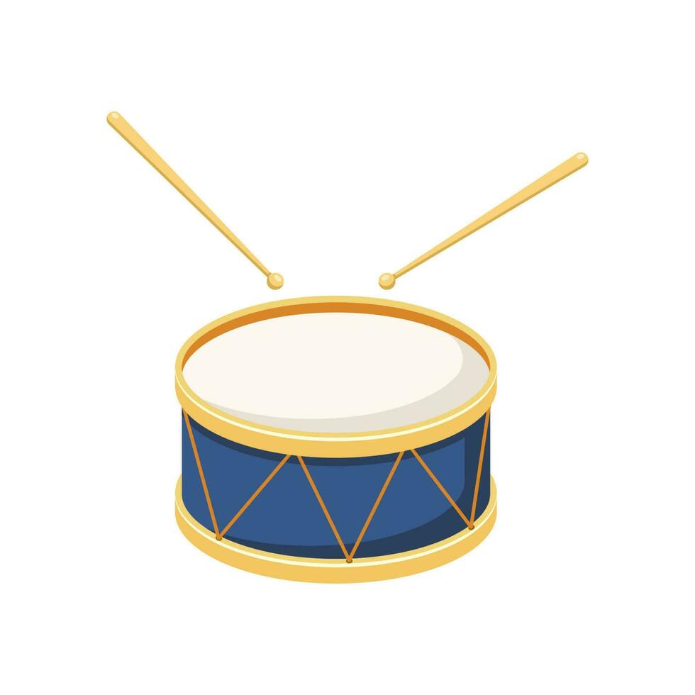 Drum vector isolated on white background