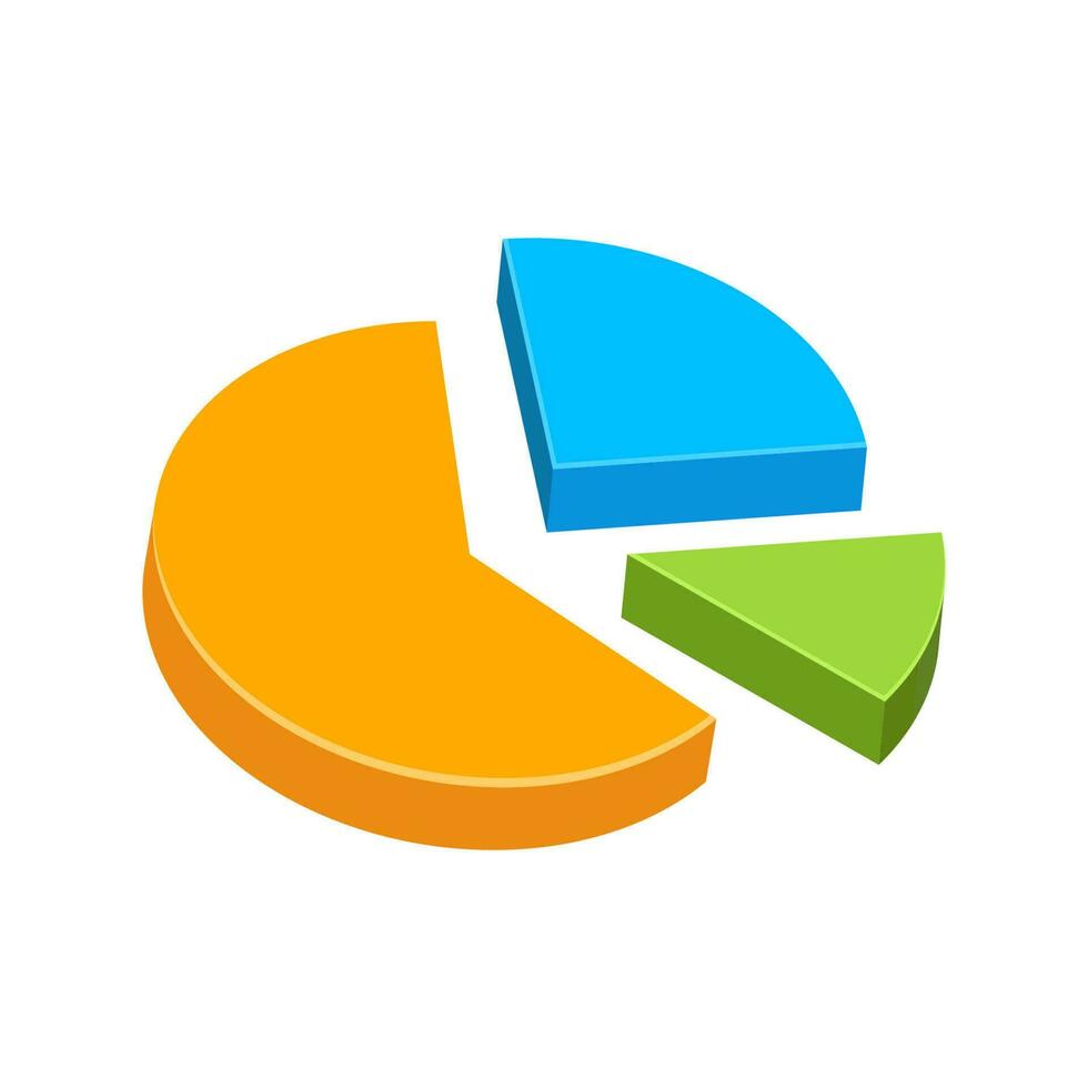 Fractional pie chart vector