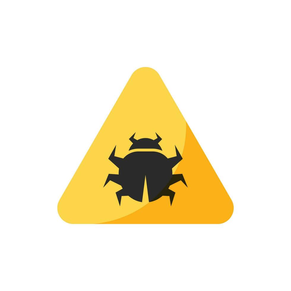 amarillo triángulo malware firmar vector