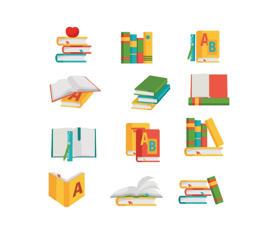 school books vector