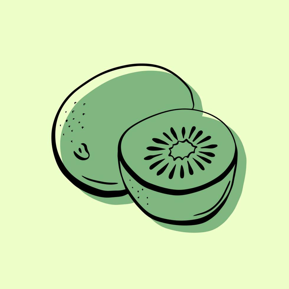 un vistoso resumen tomate en verde verano antecedentes. el icono es hecho en uno línea estilo y tener un plano antecedentes. elegante sabroso rojo ilustración, icono, antecedentes. vector gráfico.