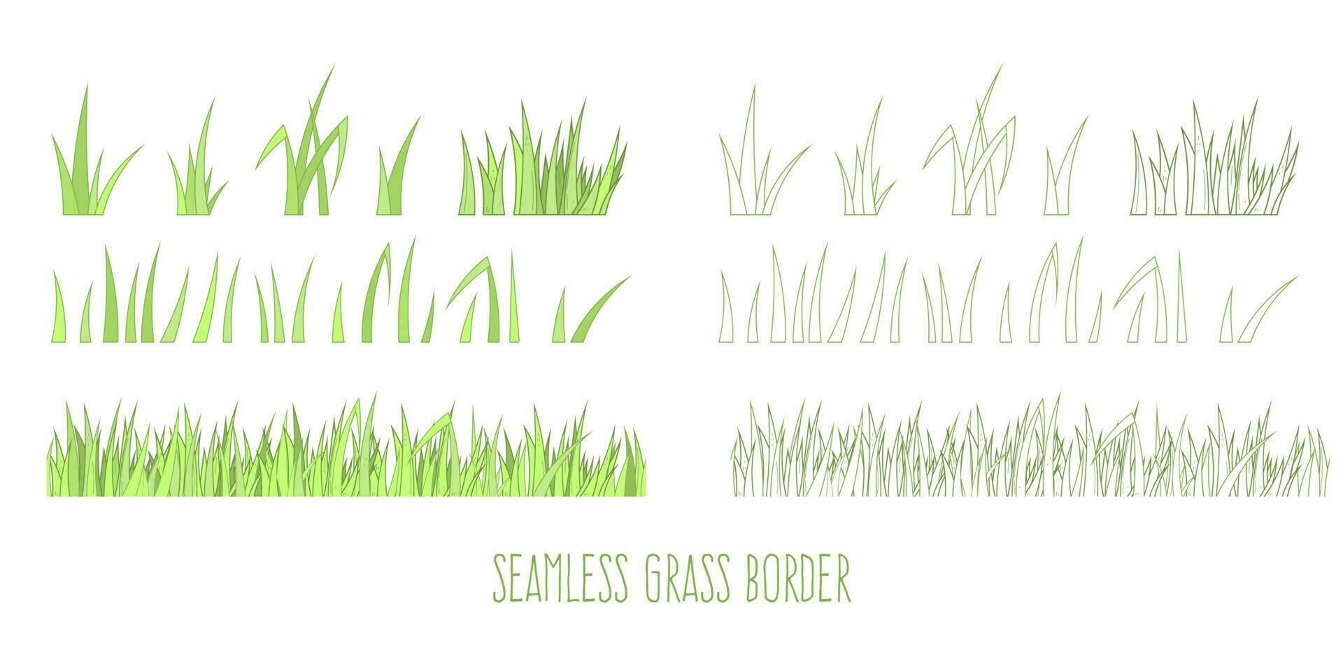 Seamless Grass Border vector