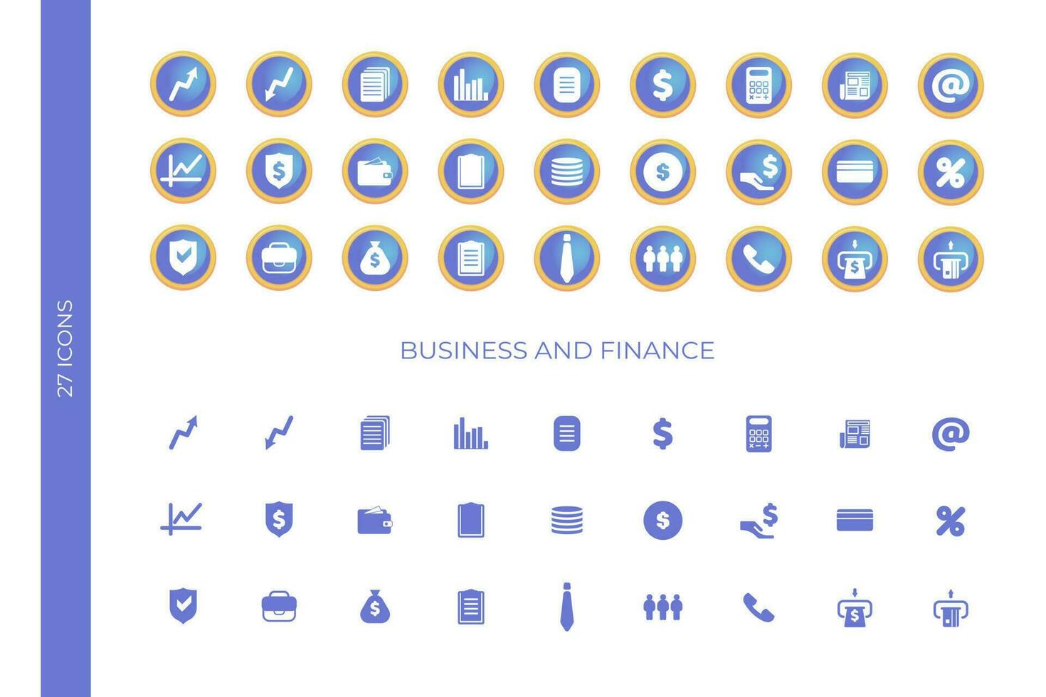 conjunto de negocio y Finanzas íconos vector