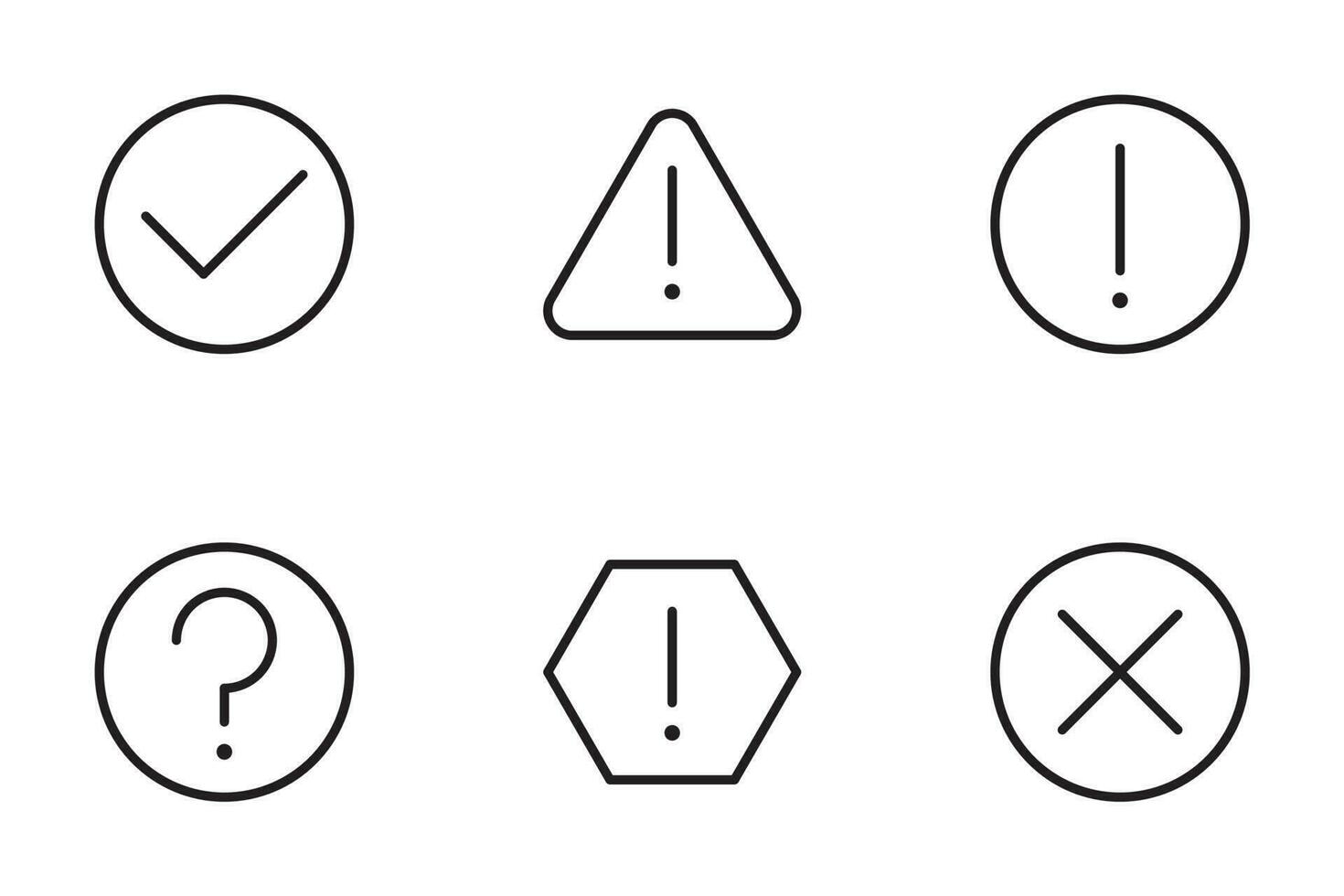 alert and notification icons vector. alert, notification, warning, danger and information vector