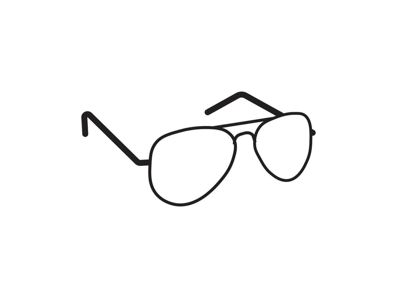 línea Arte gafas de sol icono vector ilustración diseño