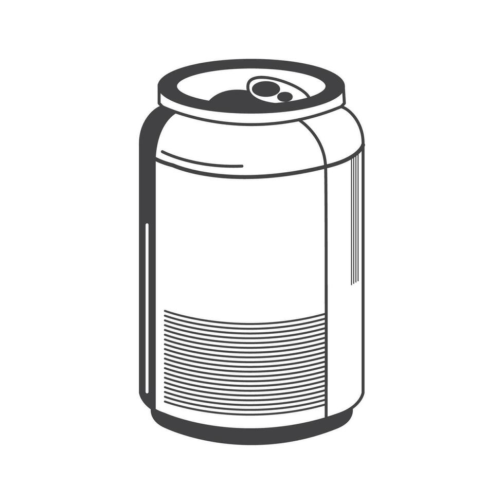 Retro Beer Can  Vector Stock Illustration