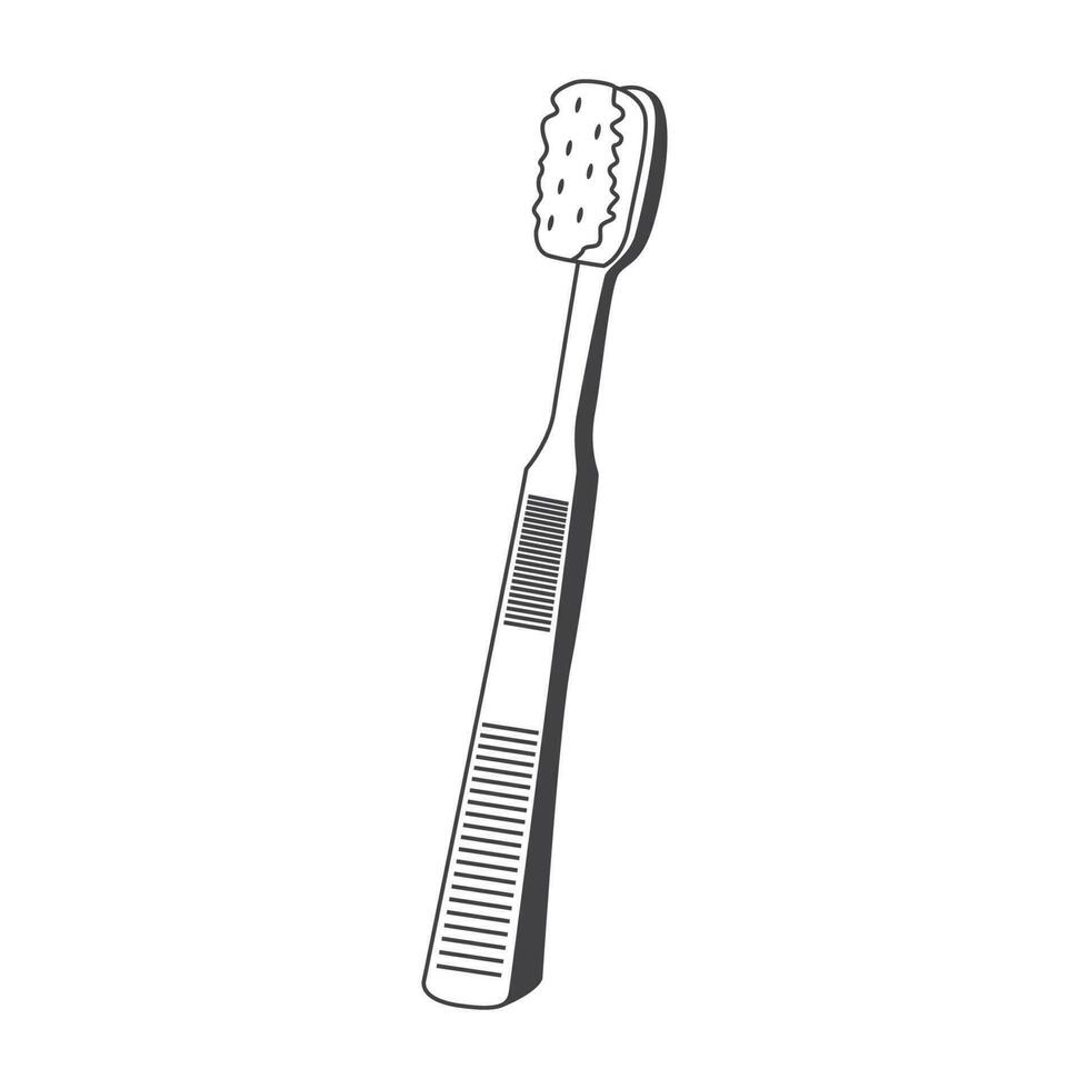 Retro toothbrush Vector Stock Illustration vintage toothbrush