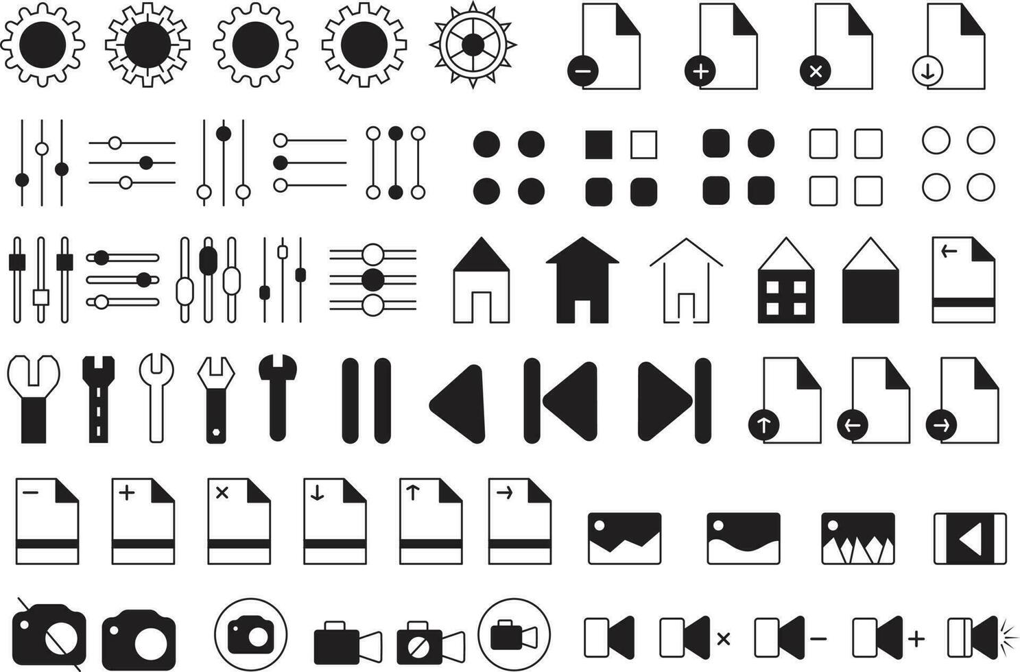 Set of Ux Ui web icons set, Outline icon collection vector