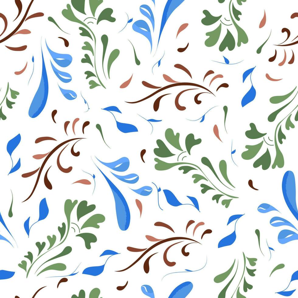 Seamless floral pattern on a white background, for textile, wrapping paper, cover, background vector