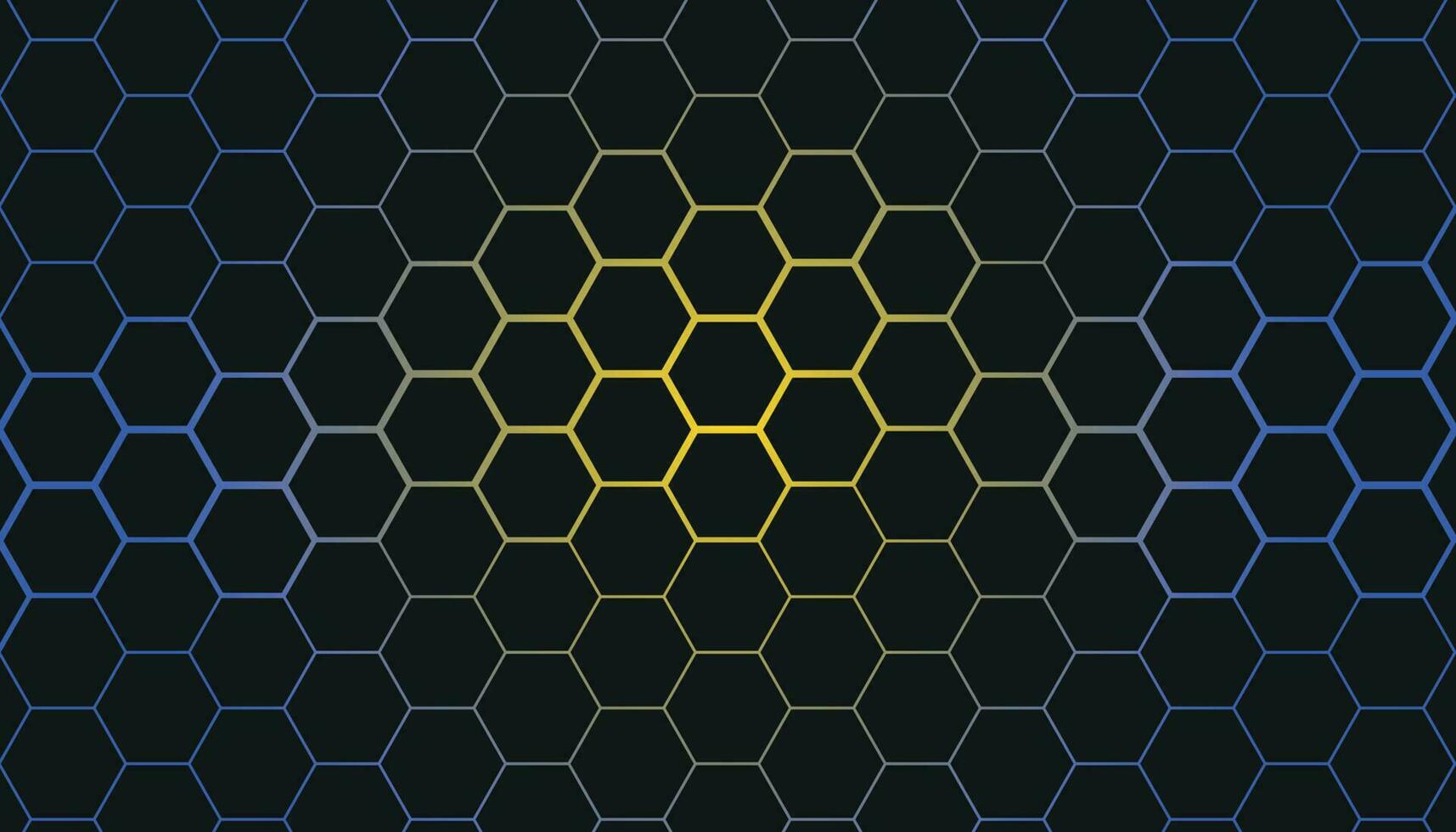 Hexagonal abstract metal background with light vector