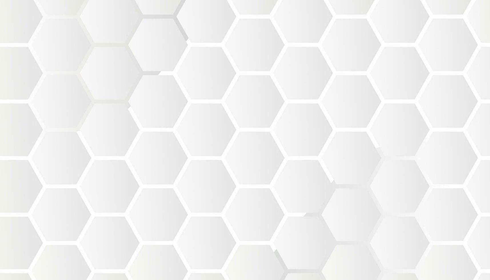 hexagonal abstract 3d background. Abstract white geometric hexagon with futuristic technology digital hi-tech concept background. Vector illustration