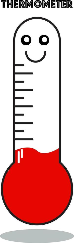 thermometer medical tool design with doodle art vector