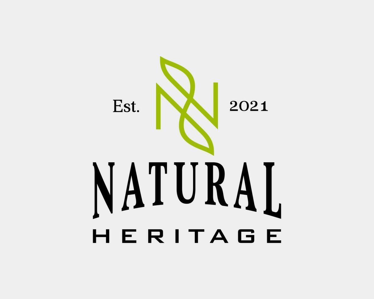 A logo for natural heritage vector