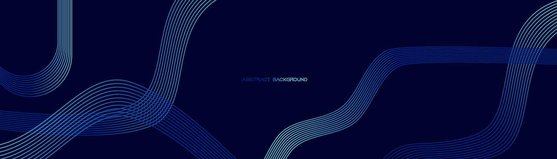 Abstract glowing circle lines on dark blue.brown.orange.yellow background. Geometric line art design. Modern glossy blue outline. Futuristic technology concept. Horizontal banner template. vector
