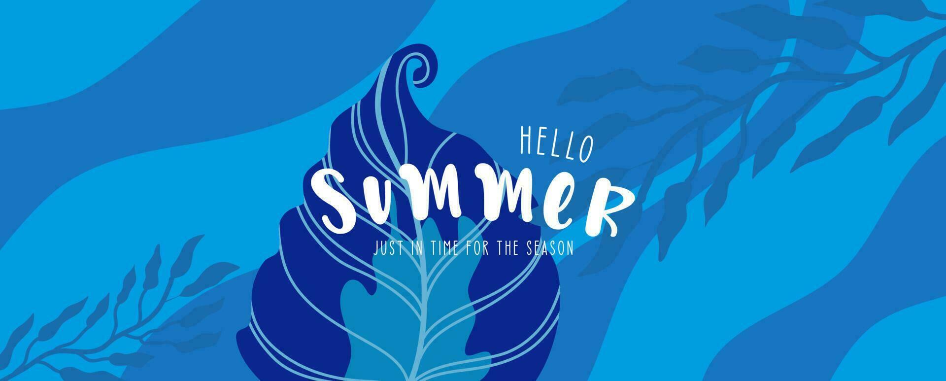 Colorful summer background layout banner design. landscape poster, greeting card, header to website vector