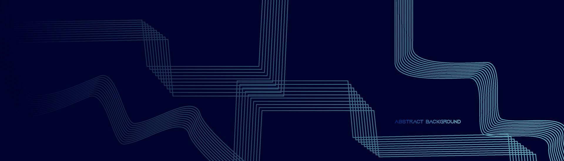 Abstract glowing circle lines on dark blue.brown.orange.yellow background. Geometric line art design. Modern glossy blue outline. Futuristic technology concept. Horizontal banner template. vector